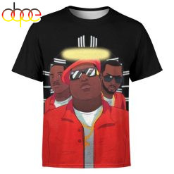 3D SHIRT -Biggie Hip Hop 80s Vintage Custom Graphic High Quality Polyester Printful