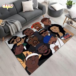 Black Rapper Hip Hop Singer Legends Rug