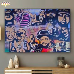 Old School Hip Hop Graffiti Poster Canvas