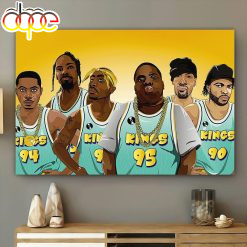 Hip Hop Legends Area Rug 90s Poster Canvas