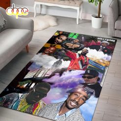 Hip Hop 90s Style Black Rapper 90s Rug Carpet