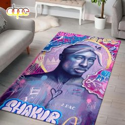 2Pac Shakur Modok Villain Parody Art Rug