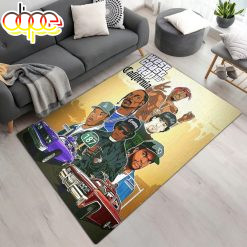 West Coast Rap 90s California Rug