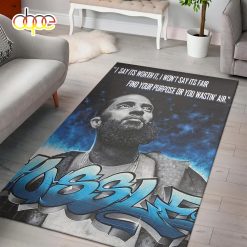 Nipsey Hussle In Los Angeles Street Art Rug