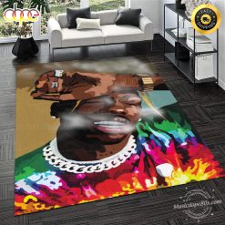 Travis Scott Tie Dye Colors Portrait Rug Carpet