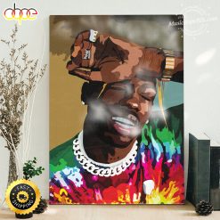 Travis Scott Tie Dye Colors Portrait Poster Canvas