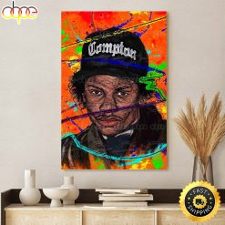 Eazy E Straight Outta Compton 90s Hip-hop Poster Canvas