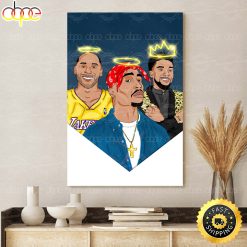 Kobe Bryant TuPac & Chadwick Boseman Black Legends Hip hop 90s Canvas