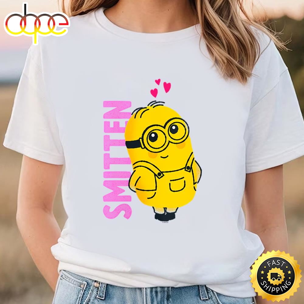 Minions Valentine’s Day Smitten V Neck T Shirt
