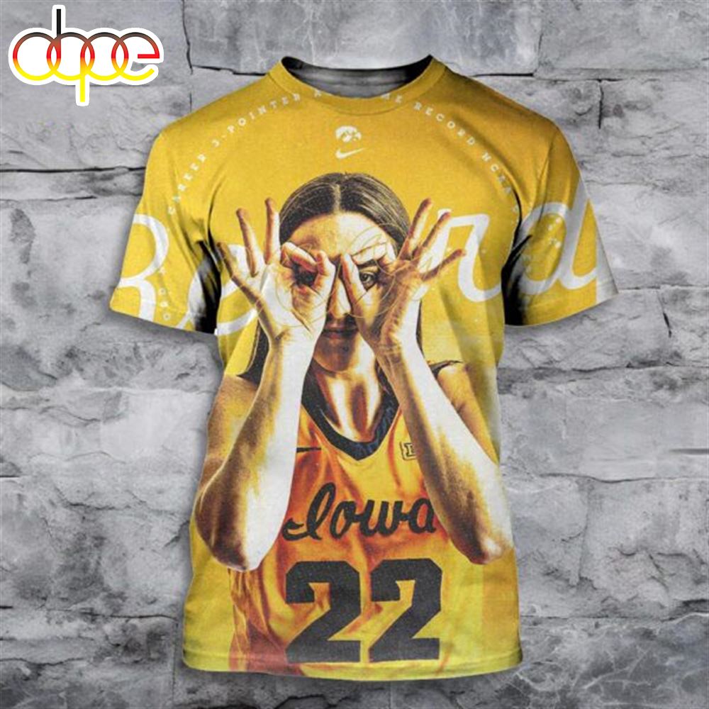 Caitlin Clark Is The Most 3 Pointers In NCAA Women Basketball Division I History All Over Print Shirt