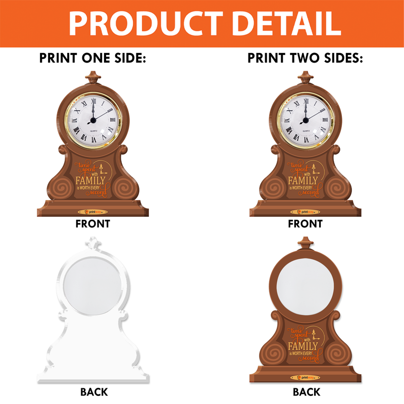Font Acrylic Desk Clock Plaque