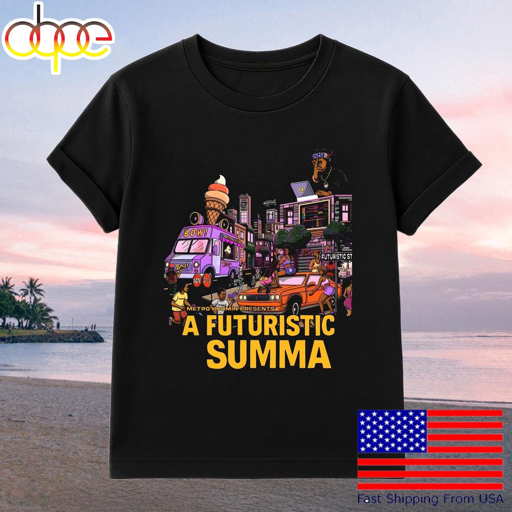 A Futuristic Summa Rap Album Cover Street Art Cartoon Hip Hop T-Shirt