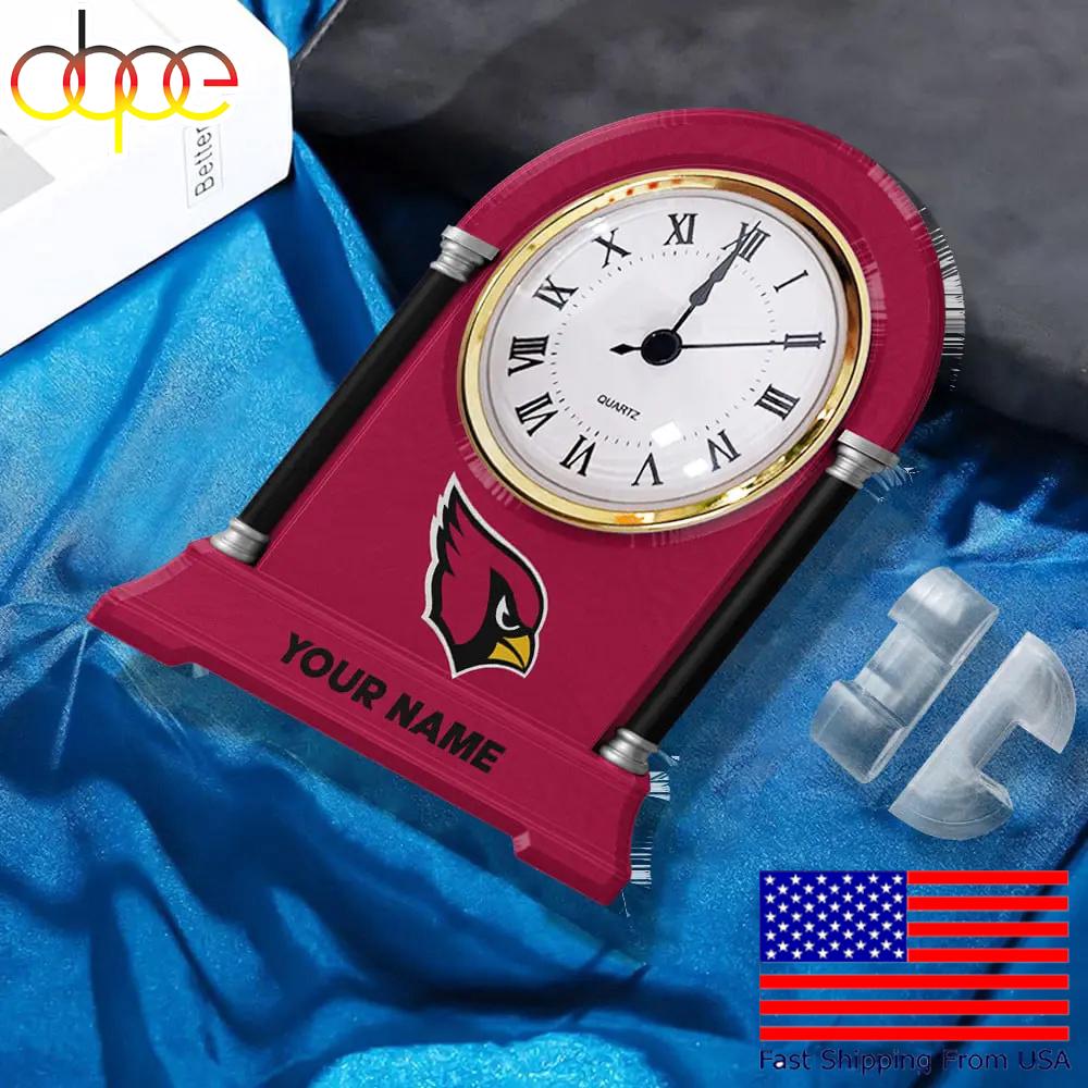 Arizona Cardinals Name Acrylic Clock Plaque, NFL Fan Gift