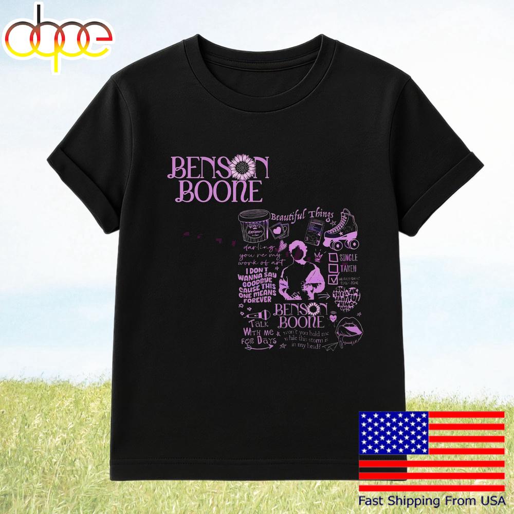 Benson Boone Quote Moonbeam Tour Merch T-Shirt