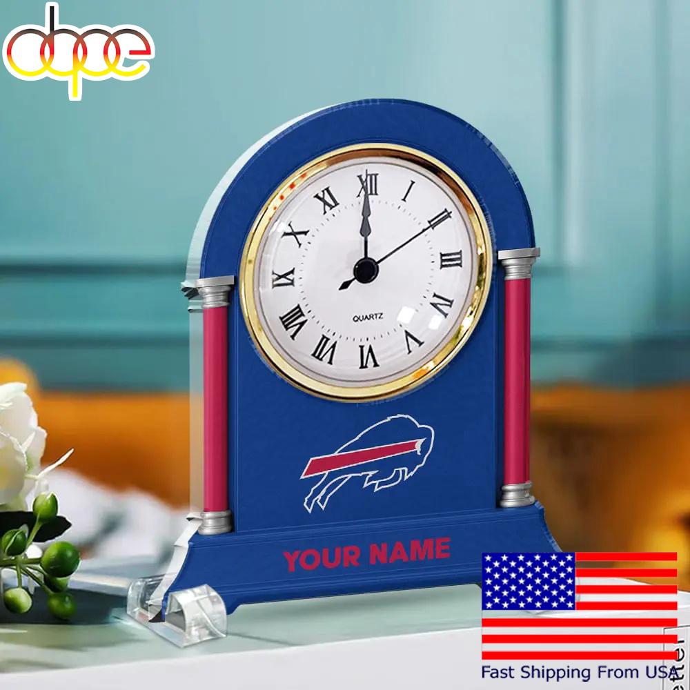 Buffalo Bills Name Acrylic Clock Plaque, NFL Fan Gift