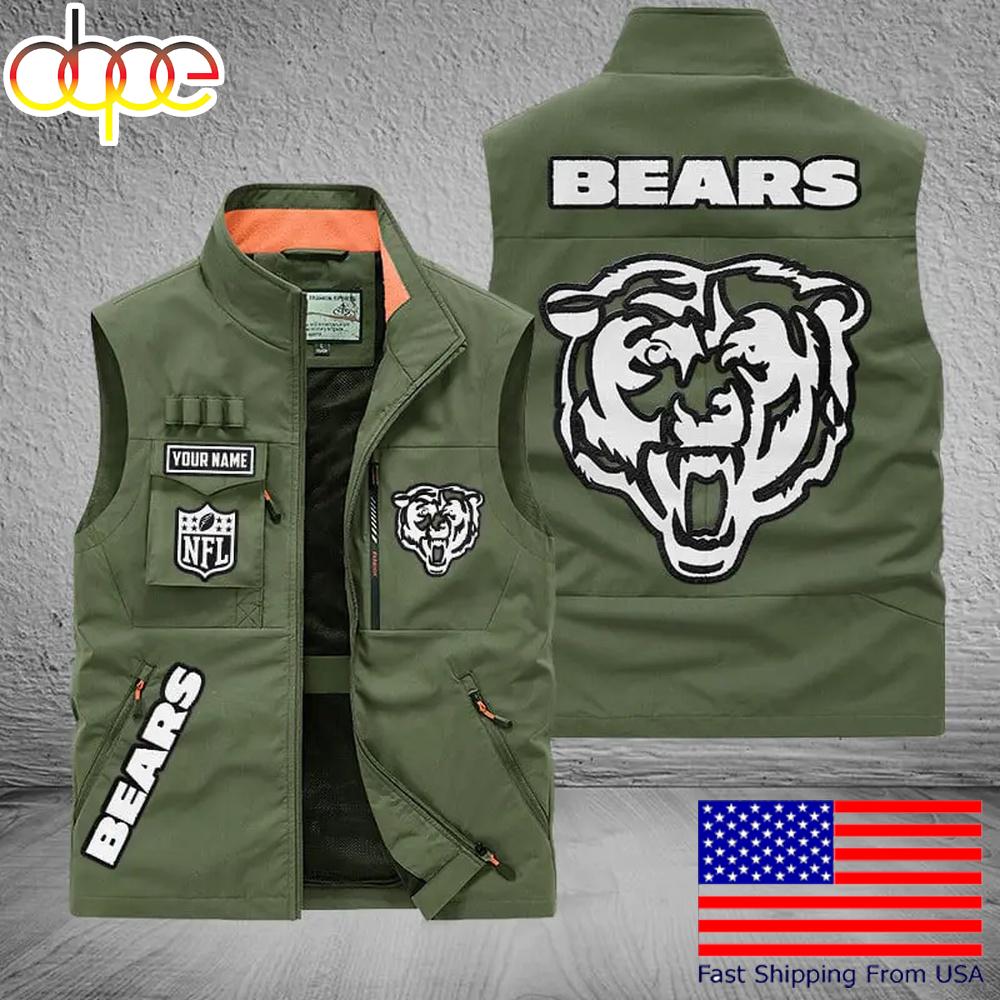 Chicago Bears Custom Sleeveless Jacket For NFL Fans