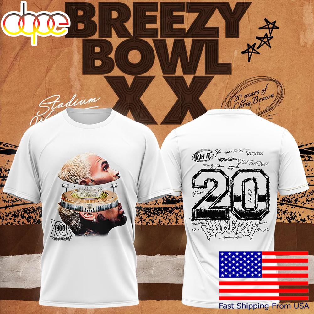 Chris Brown Breezy Bowl XX 2025 Tour T-Shirt