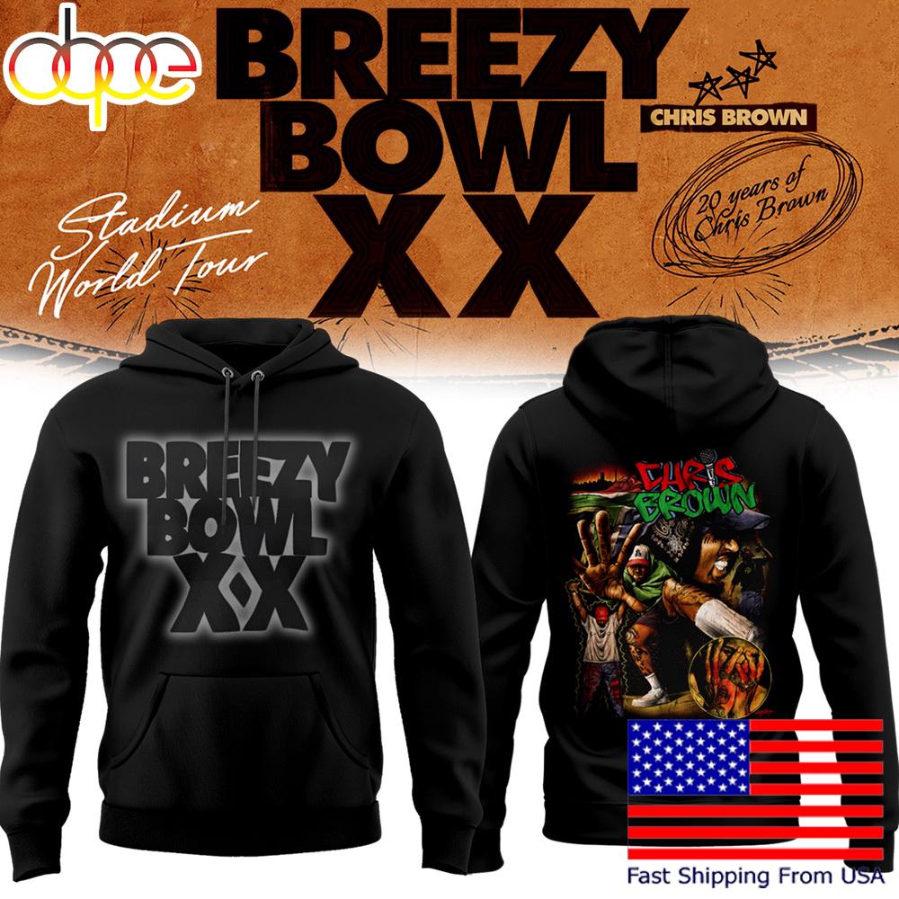 Chris Brown Breezy Bowl XX Stadium World Tour Black Hoodie