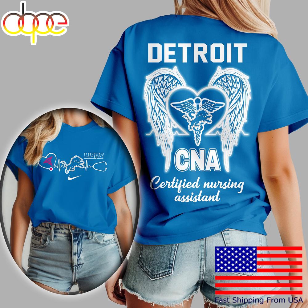Detroit Lions NFL Certified Nursing Assistant 3D Shirt
