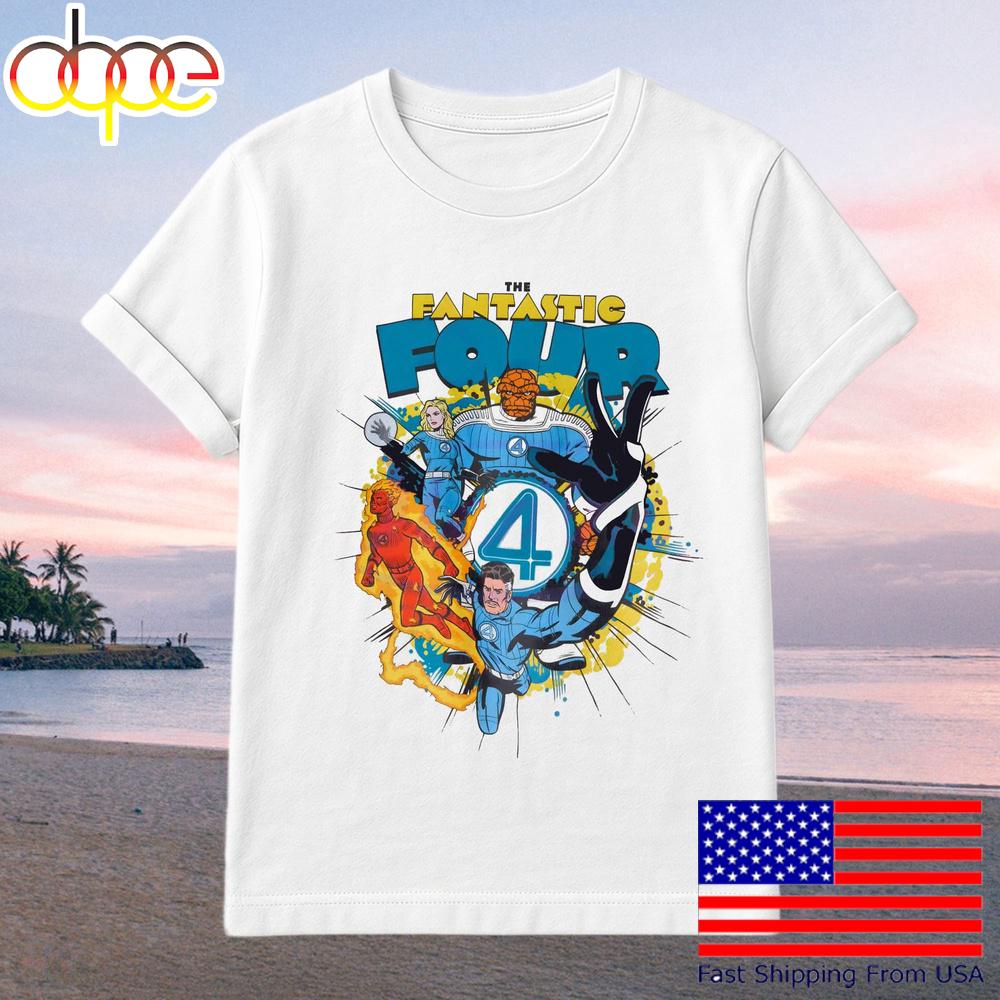 Fantastic Four Comic Superhero Family Retro Marvel T-Shirt