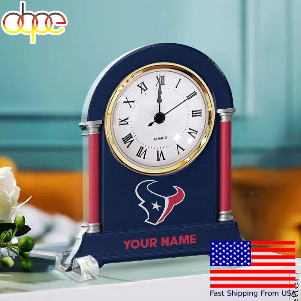 Houston Texans Name Acrylic Clock Plaque, NFL Fan Gift