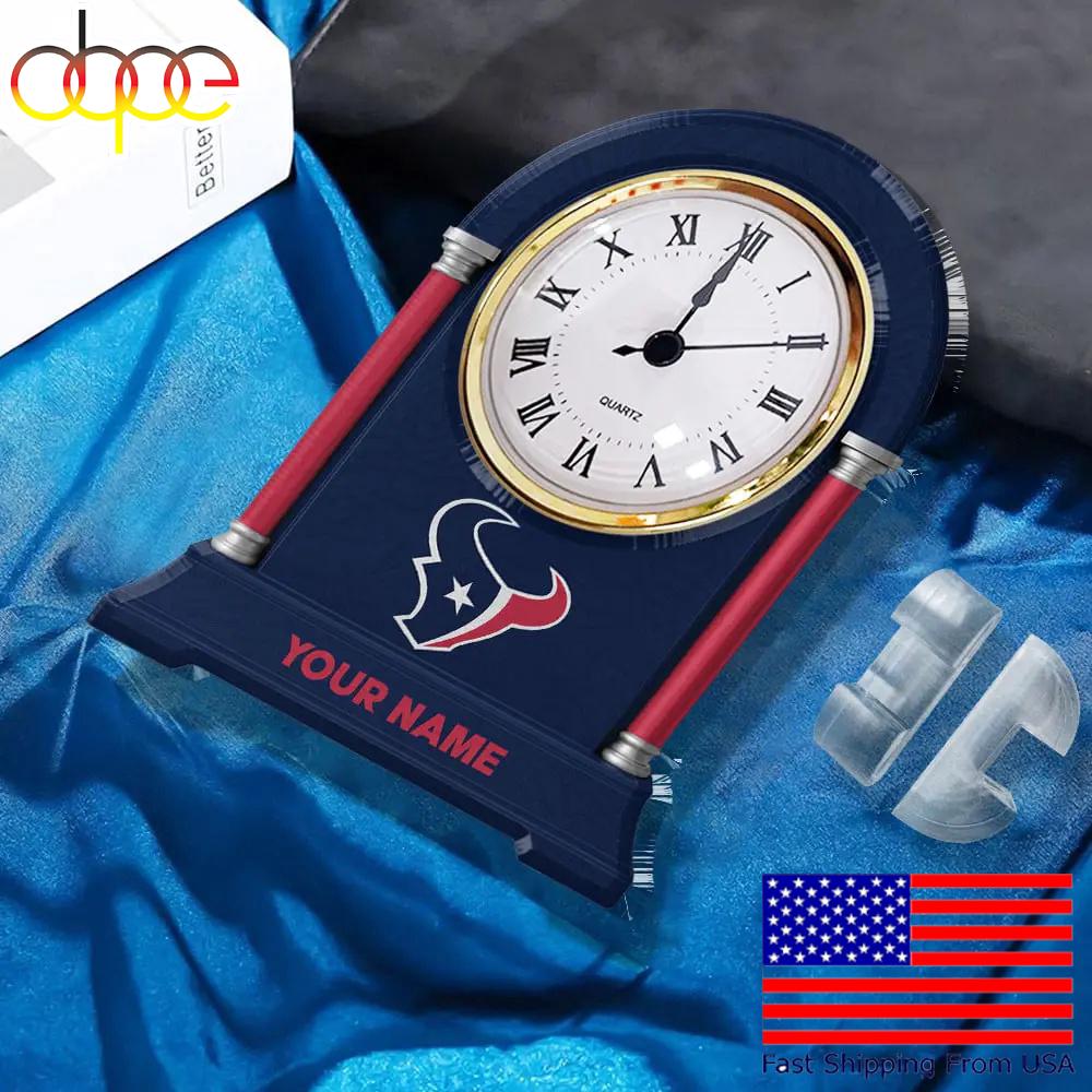 Houston Texans Name Acrylic Clock Plaque, NFL Fan Gift