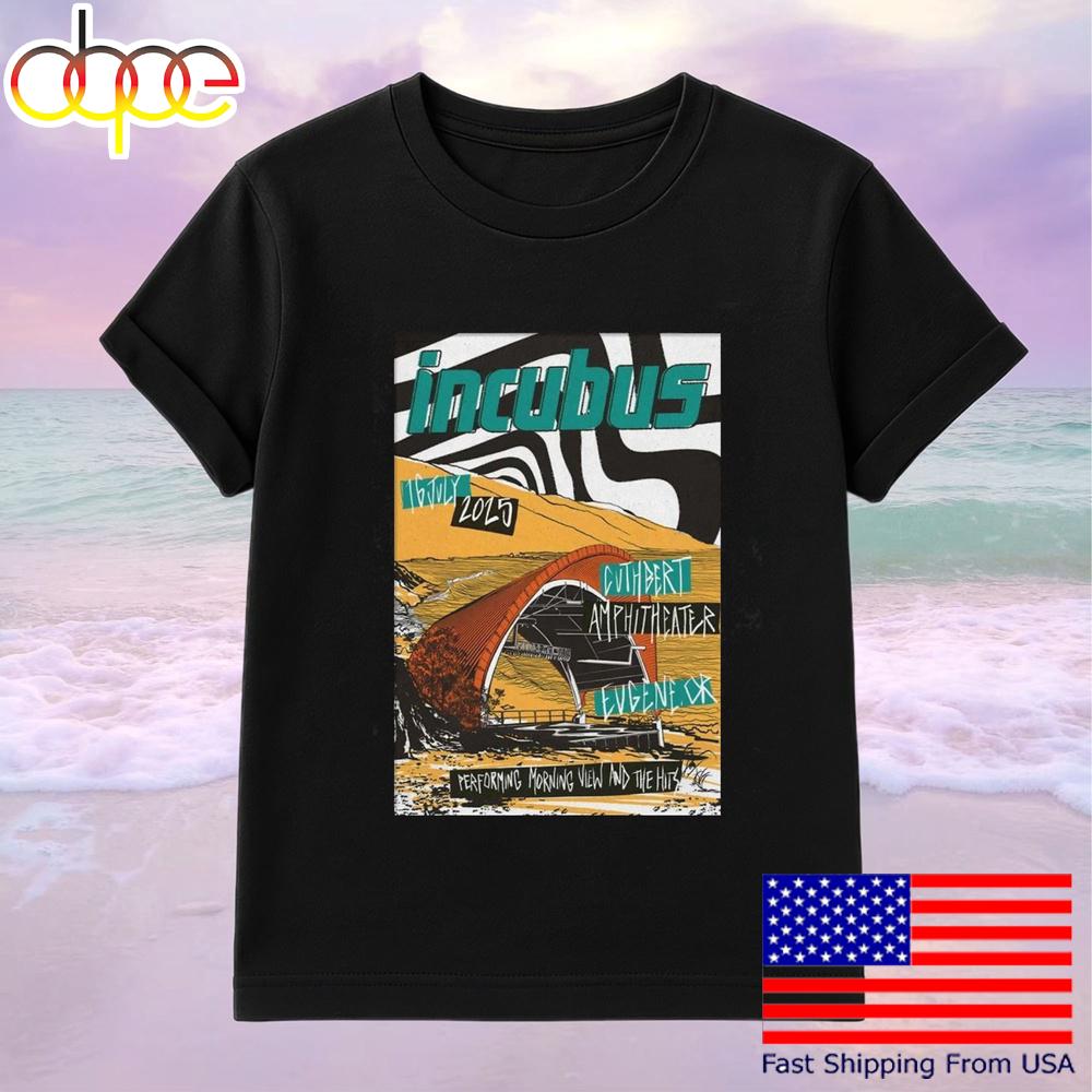 Incubus Concert On July 2025 Cuthbert Amphitheater In Eugene Or T-Shirt
