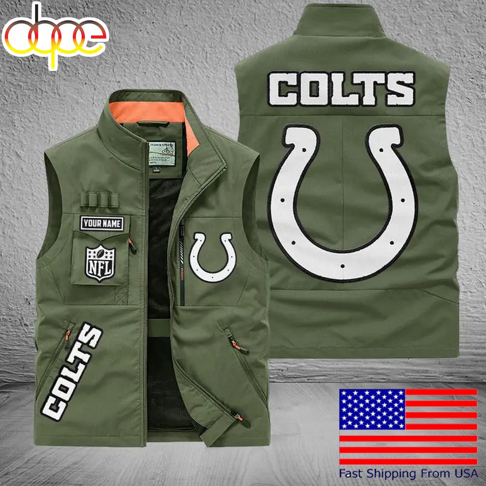 Indianapolis Colts Custom Sleeveless Jacket For NFL Fans