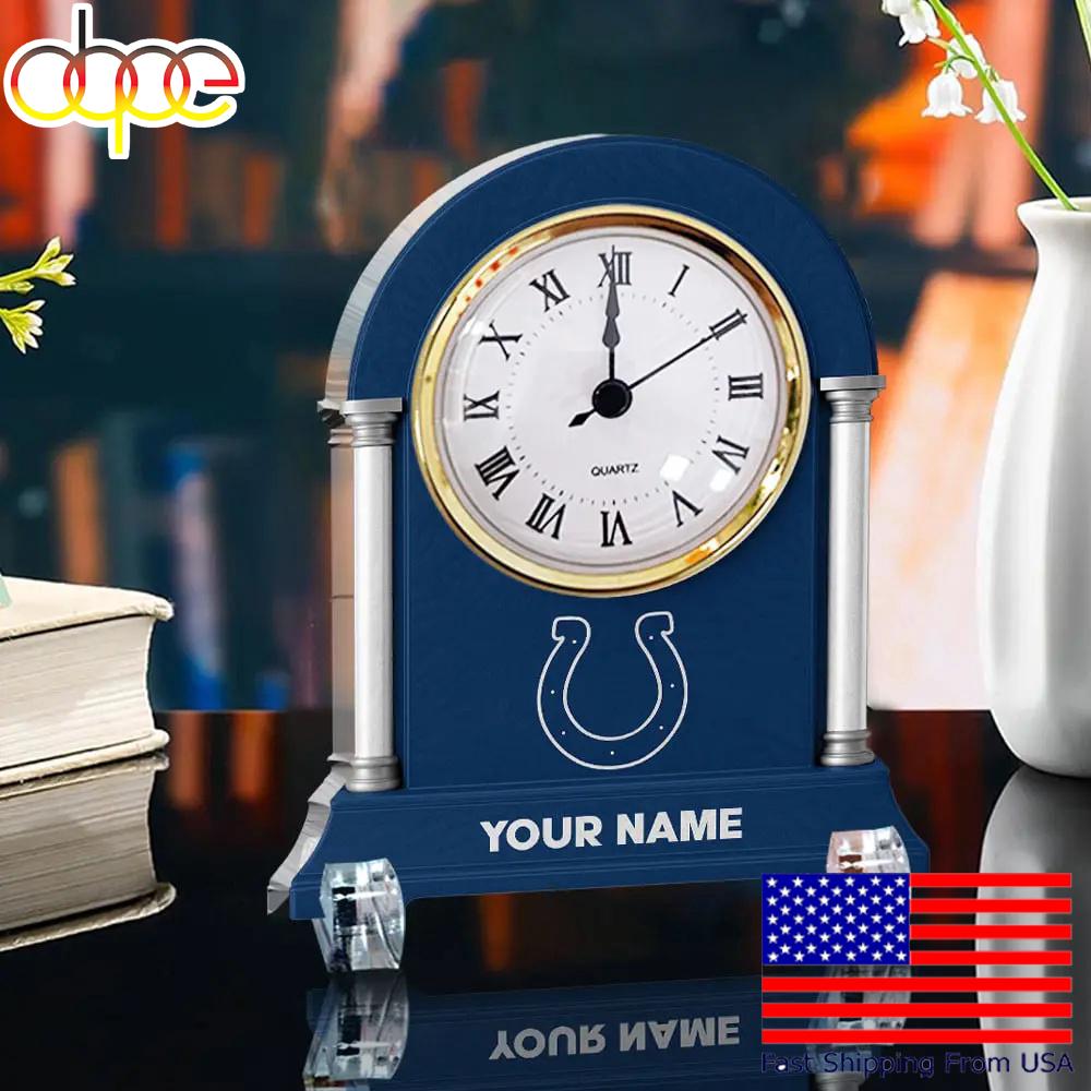 Indianapolis Colts Name Acrylic Clock Plaque, NFL Fan Gift