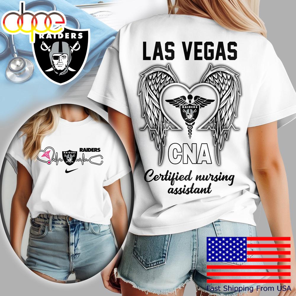 Las Vegas Raiders NFL Certified Nursing Assistant 3D Shirt
