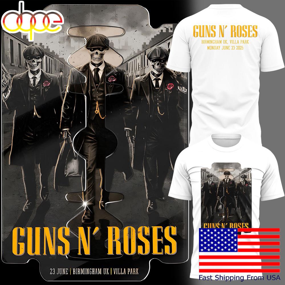 Limited Edition Guns N' Roses World Tour To Birmingham 2025 T Shirt