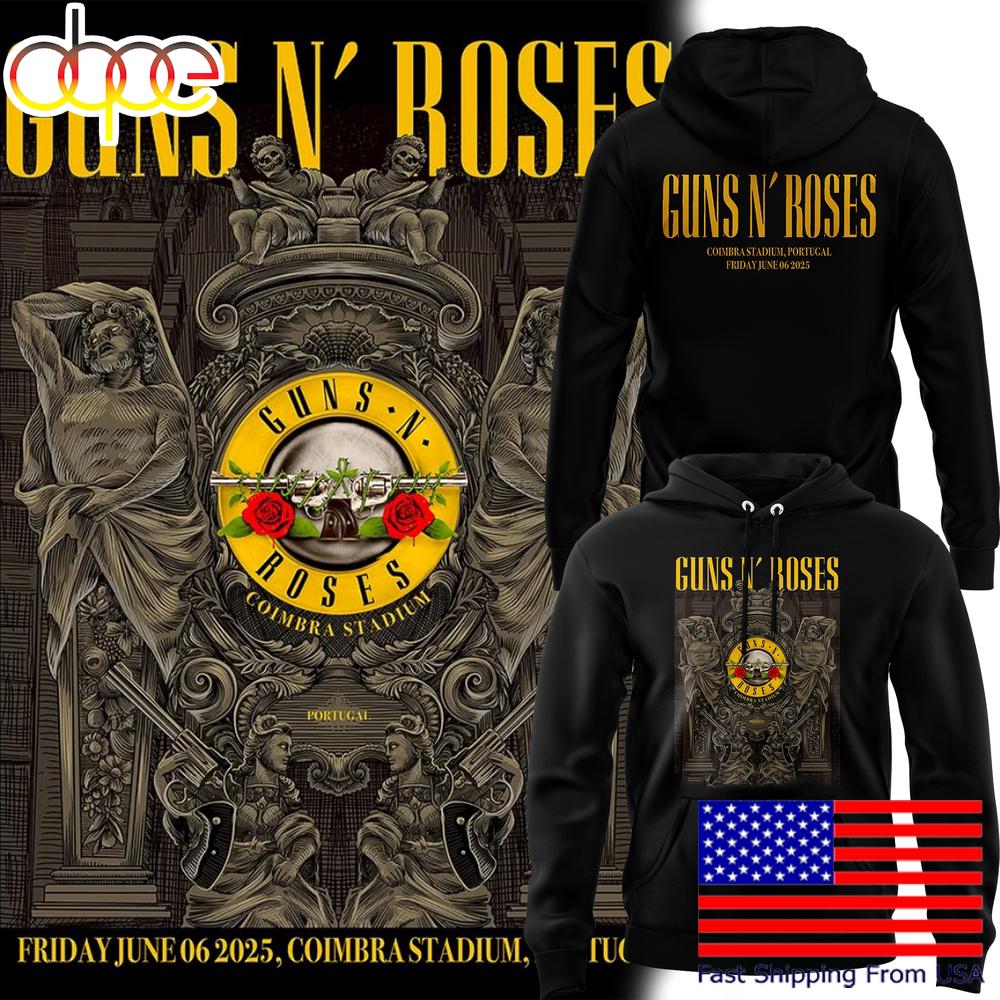 Limited Edition Guns N’ Roses World Tour To Portugal 2025 Hoodie