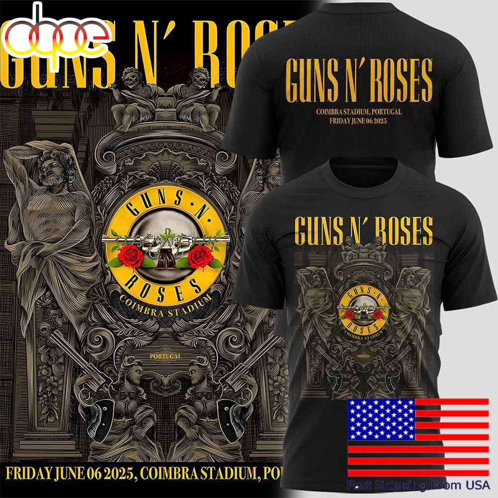 Limited Edition Guns N' Roses World Tour To Portugal 2025 T-Shirt