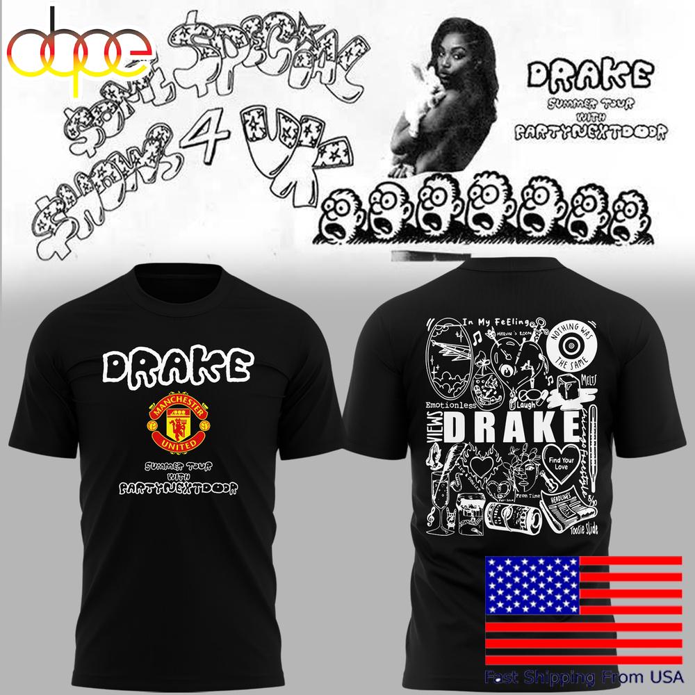Limited Edition Manchester United x Drake Summer Tour 2025 T-Shirt