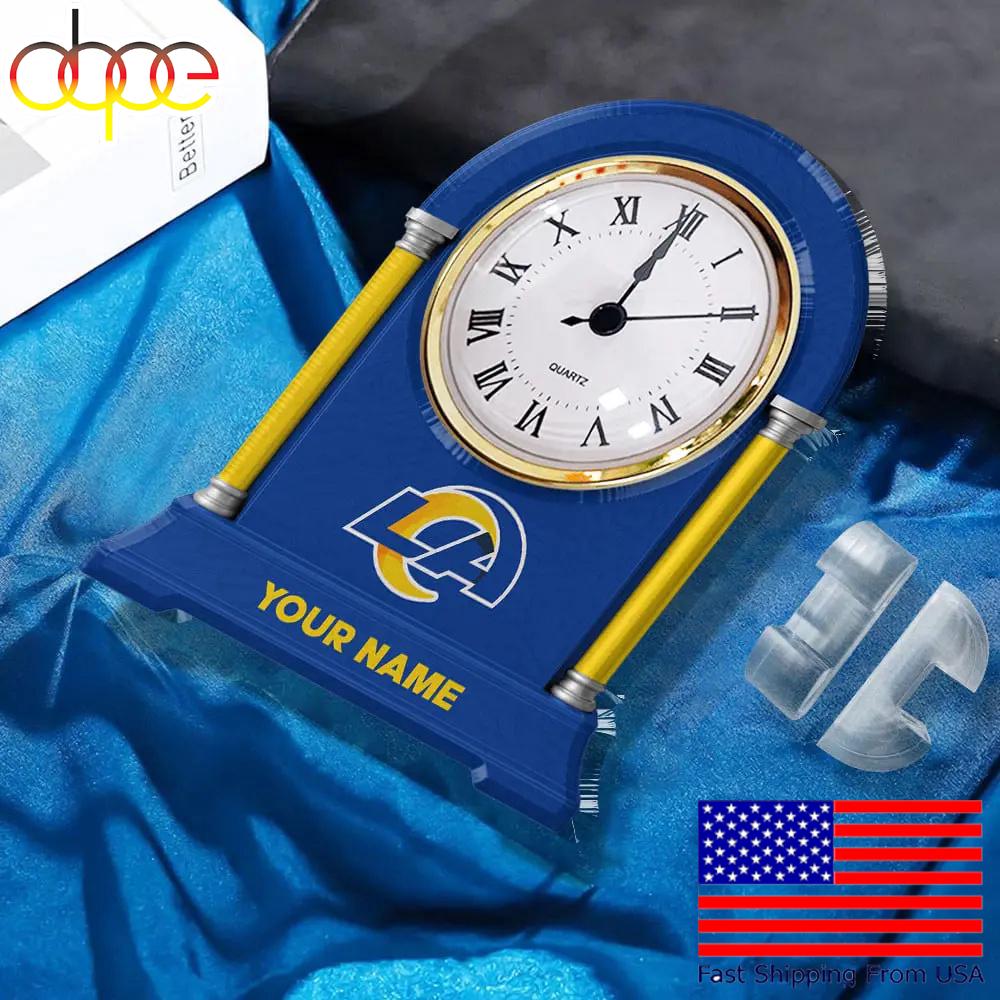 Los Angeles Rams Name Acrylic Clock Plaque, NFL Fan Gift