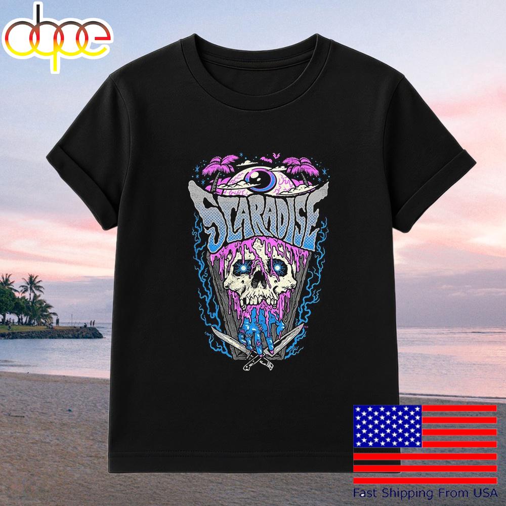 Melting Skull Eye Scaradise Coffin T-Shirt