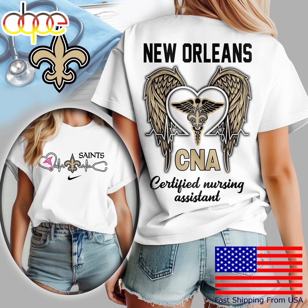 New Orleans Saints NFL Certified Nursing Assistant 3D Shirt