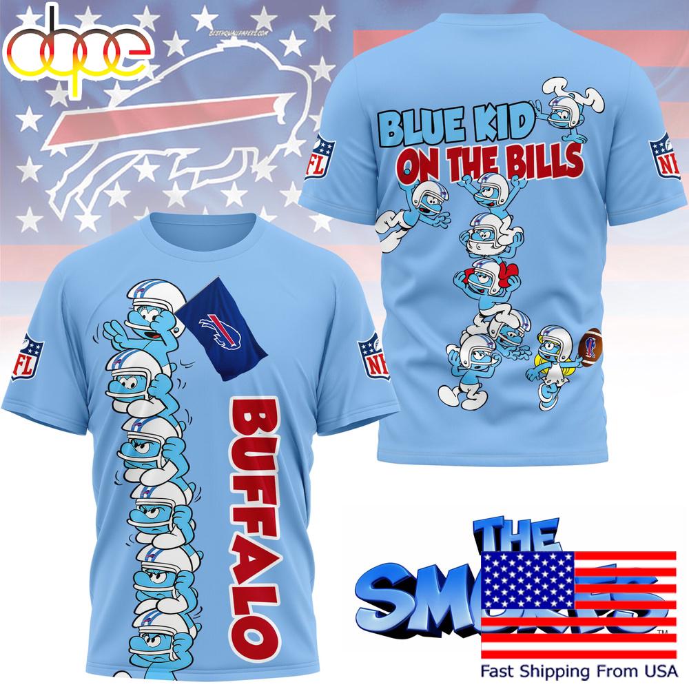 NFL Buffalo Bills The Smurfs Movie 3D T-Shirt