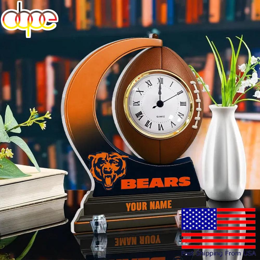 NFL Chicago Bears Football Icon Custom Acrylic Clock Plaque