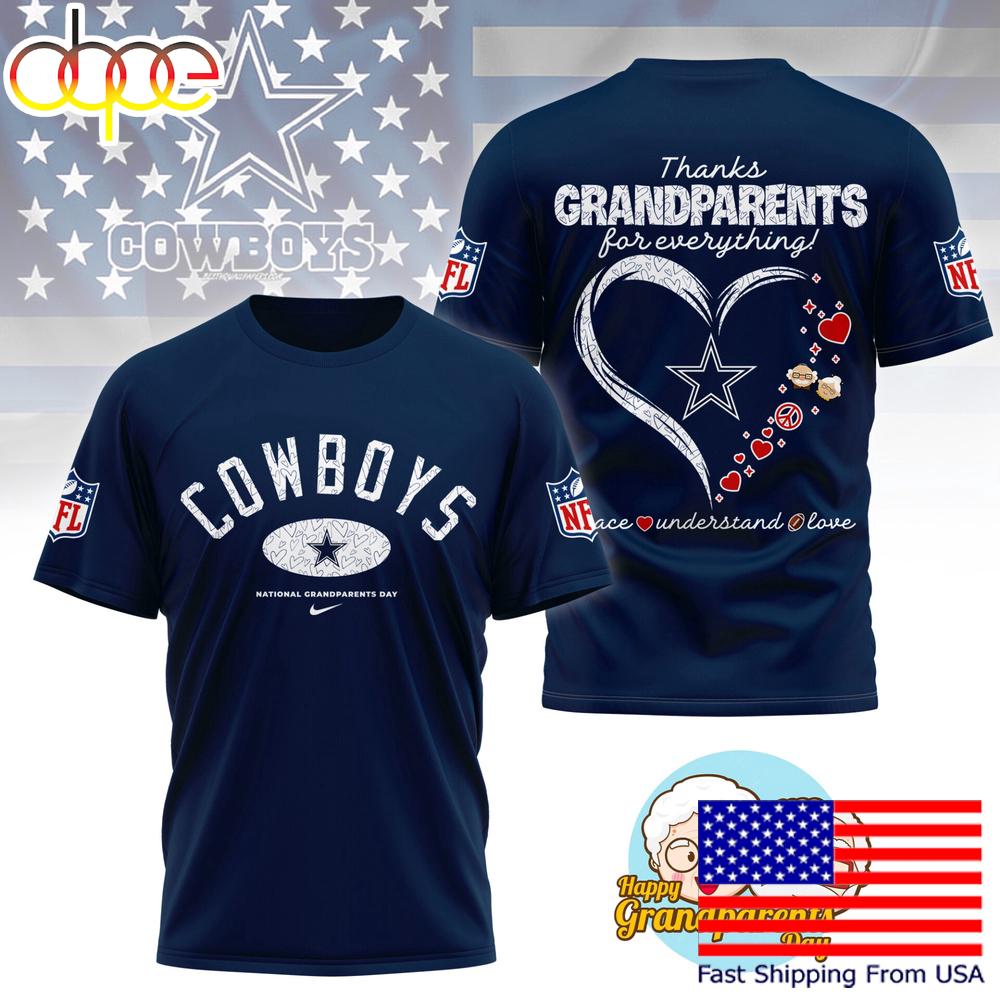 NFL Dallas Cowboys Happy National Grandparents Day 3D Shirt