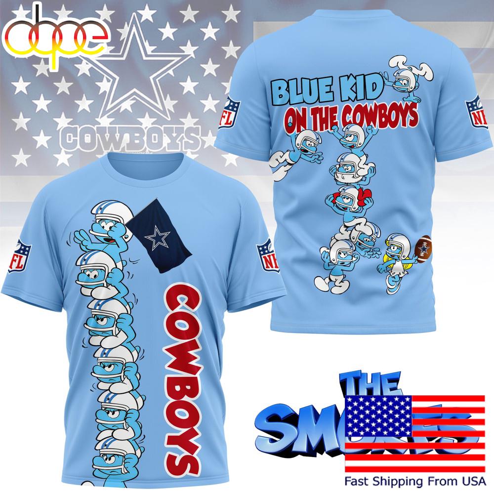 NFL Dallas Cowboys The Smurfs Movie 3D T-Shirt