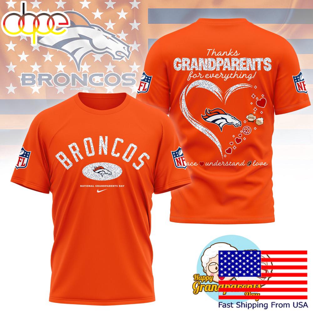 NFL Denver Broncos Happy National Grandparents Day 3D Shirt