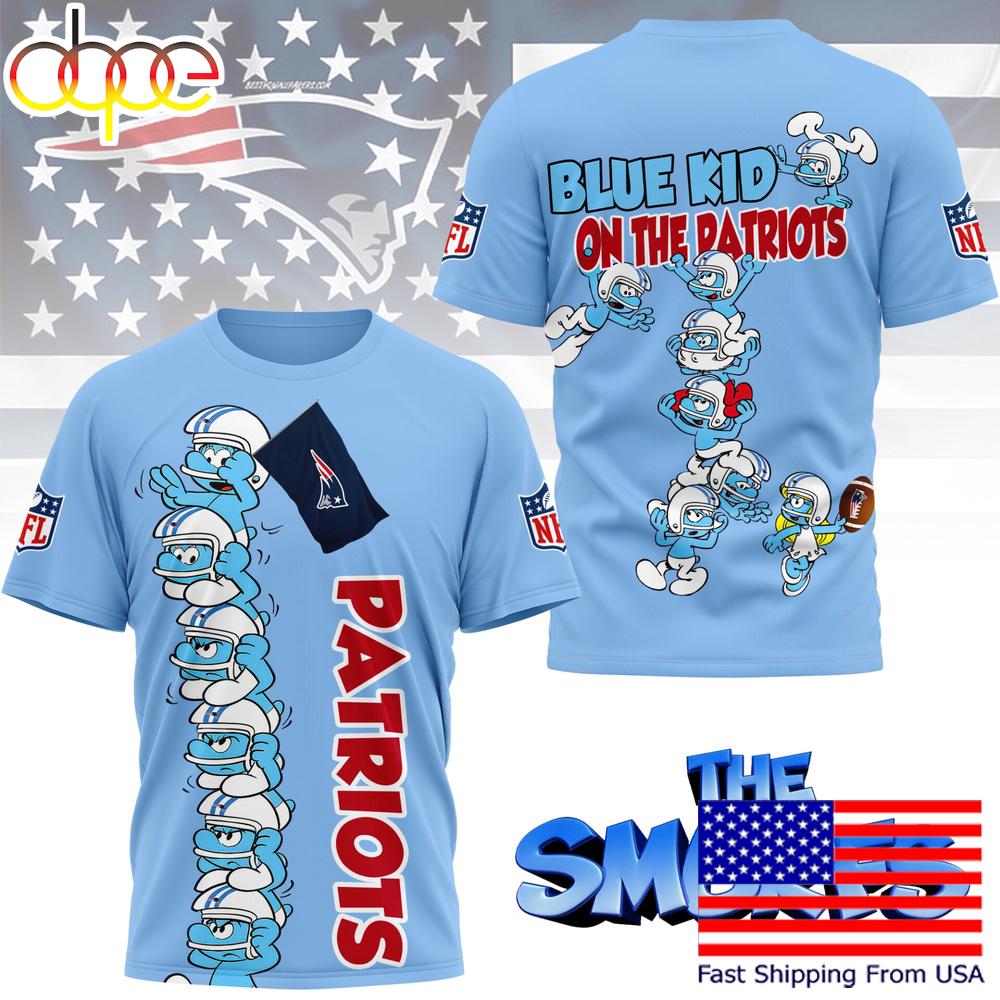 NFL New England Patriots The Smurfs Movie 3D T-Shirt