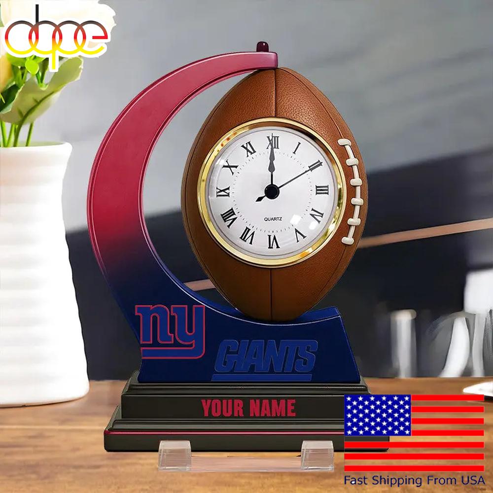 NFL New York Giants Football Icon Custom Acrylic Clock Plaque