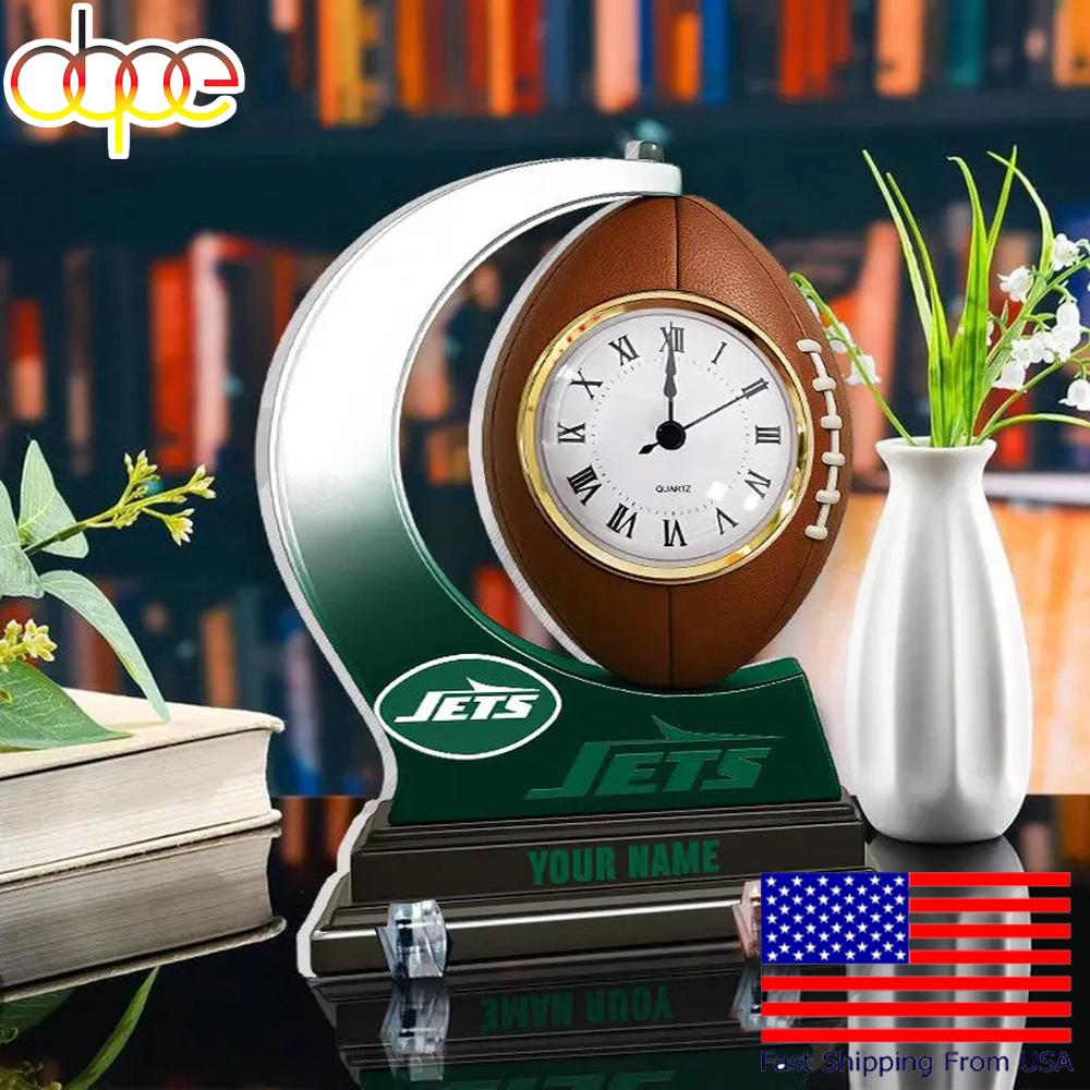 NFL New York Jets Football Icon Custom Acrylic Clock Plaque