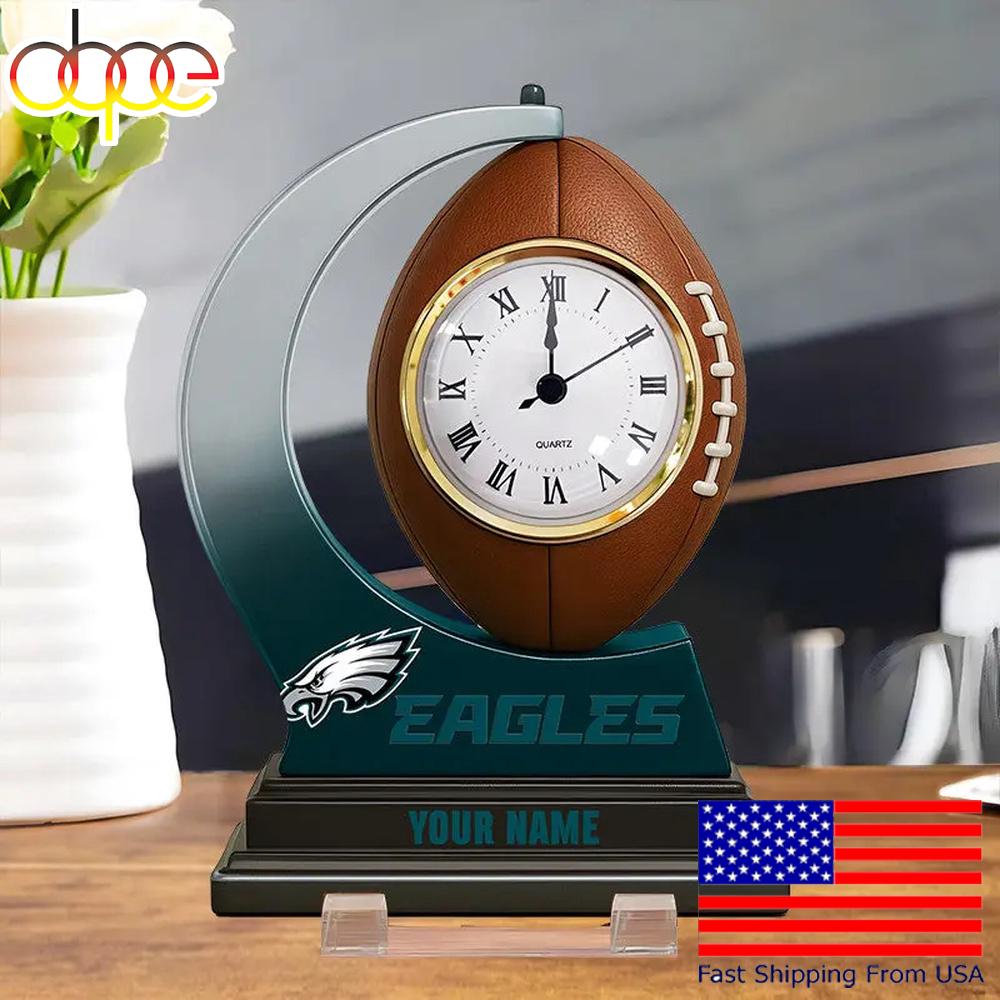 NFL Philadelphia Eagles Football Icon Custom Acrylic Clock Plaque