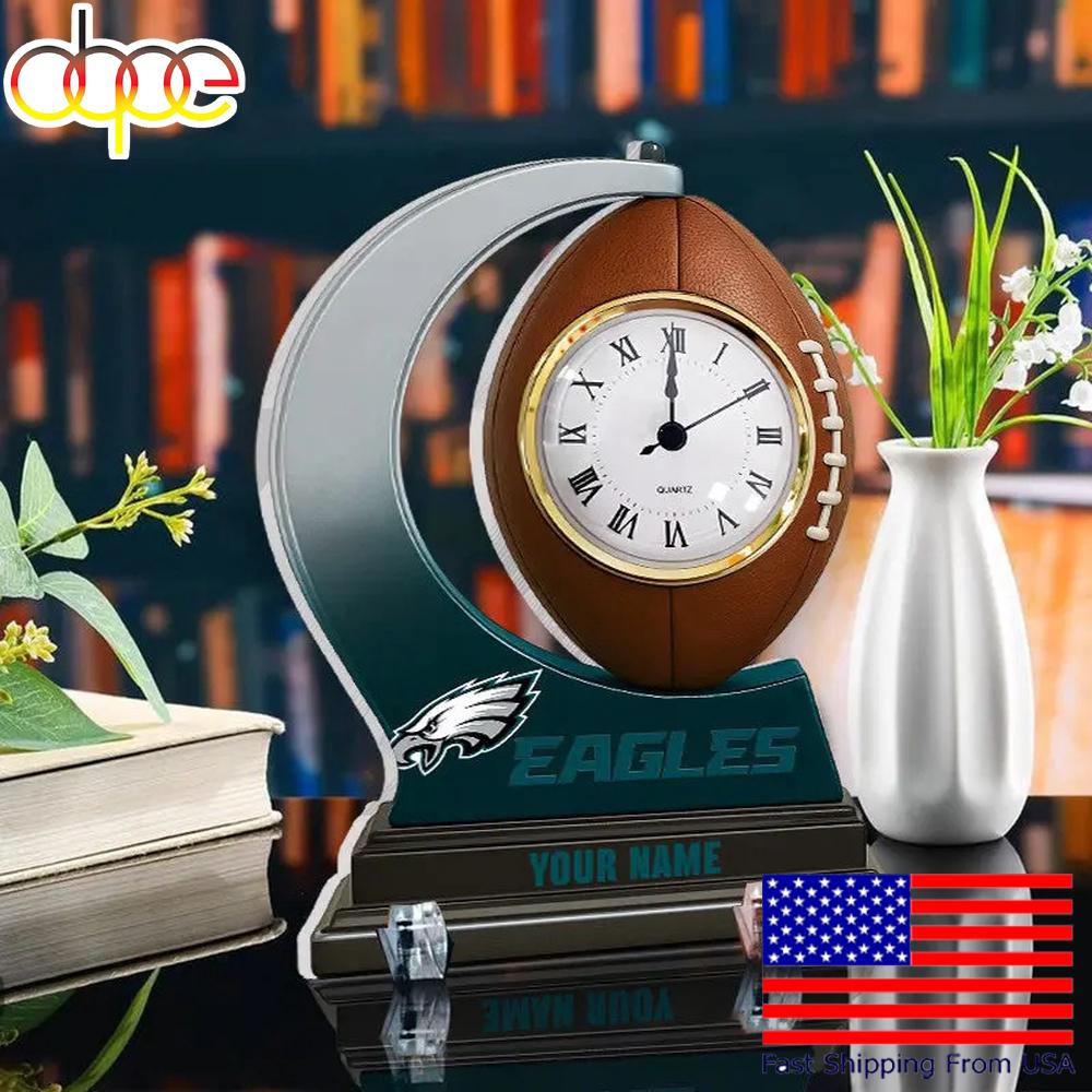 NFL Philadelphia Eagles Football Icon Custom Acrylic Clock Plaque