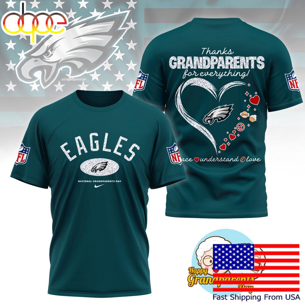 NFL Philadelphia Eagles Happy National Grandparents Day 3D Shirt