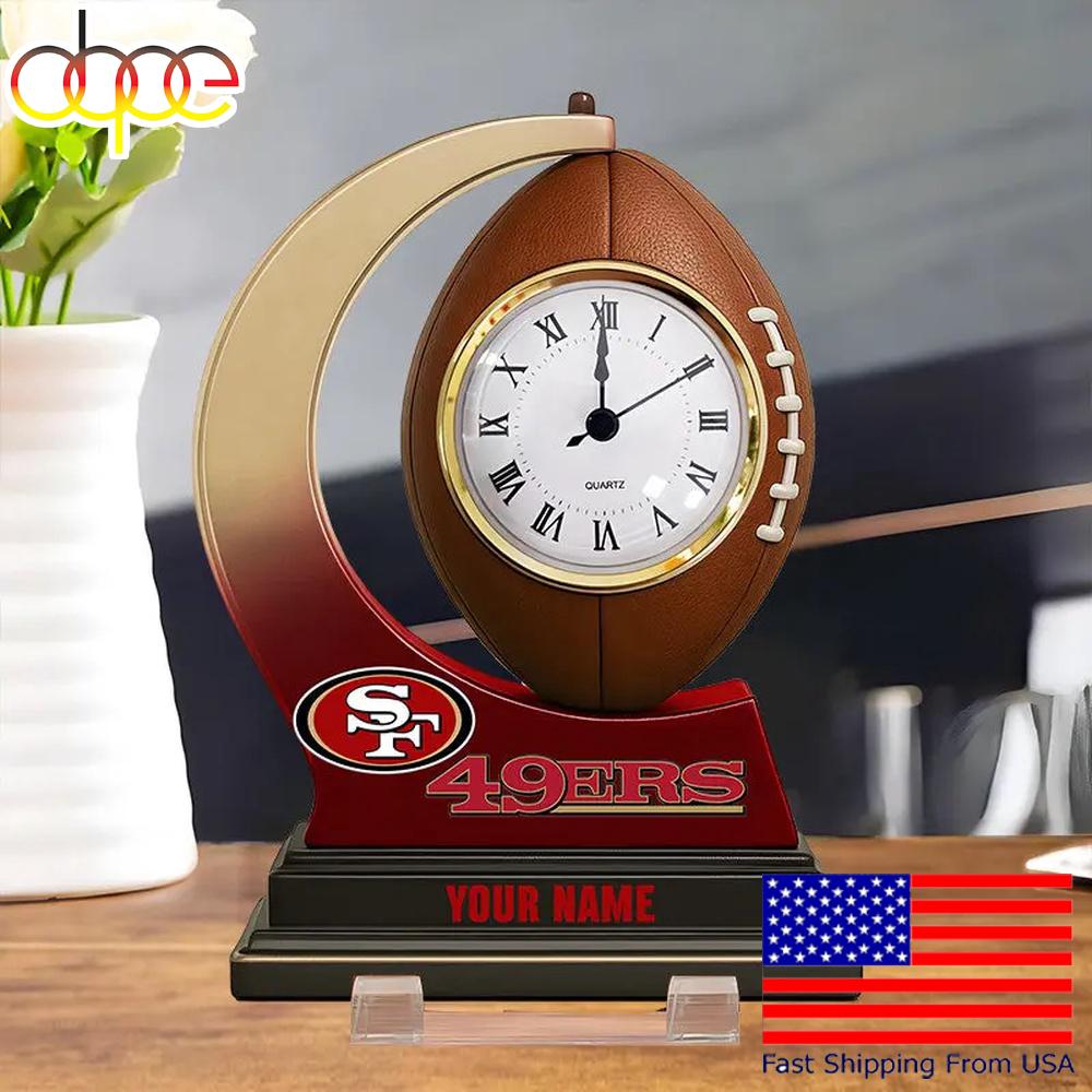 NFL San Francisco 49ers Football Icon Custom Acrylic Clock Plaque