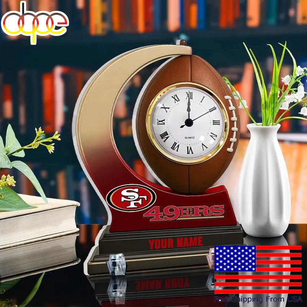 NFL San Francisco 49ers Football Icon Custom Acrylic Clock Plaque
